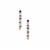 Multi Colour Gemstones Earrings in Sterling Silver12.25cts
