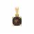 Smokey Quartz Pendant in Gold Plated Sterling Silver 1ct