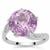 TheiaCut™ Rose De France Amethyst Ring with White Zircon in Sterling Silver 6cts