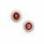 Salima Garnet Earrings with White Zircon in 9K Gold 3.35cts
