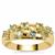 Aquaiba™ Beryl Ring with Kijani Garnet in 9K Gold 0.90ct