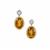 Nigerian Yellow Tourmaline Earrings with White Zircon in 9K Gold 1.45cts