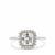 Asscher Cut Ratanakiri White Zircon Platinum 950 Ring MTGW 2.19cts