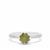 Ambilobe Sphene Ring with White Zircon in Sterling Silver 1.35cts