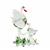 Duck Duo Showpiece Household Glass Decoration (3 x 4.5 inch)