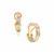 Earrings in Three Tone Gold Plated Sterling Silver
