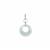 Green Jadeite Pendant with White Jadeite in Sterling Silver 35.50cts