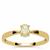 Natural Yellow Diamond Ring in 9K Gold 0.34ct