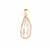 Biwa Freshwater Cultured Pearl (8x20mm) Pendant in Gold Tone Sterling Silver 