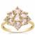 Idar Pink Morganite Ring with White Zircon in 9K Gold 2.23cts 