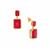Red Quartz Earrings in Gold Plated Sterling Silver 11.45cts