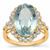 Madagascan Aquamarine Ring with Diamond in 18K Gold 8.57cts