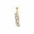 Cuprian Tourmaline Pendant with White Zircon in 9K Gold 1cts