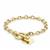 Heart Charm Bracelet T-Bar Clasp in 9K Gold 18cm/7'