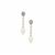 South Sea Cultured Pearl, Morganite Earrings with White Zircon in 9K Gold (8mm)