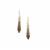 Wobito Briolette Cut Smokey Quartz Earrings with White Zircon in 9K Gold 8.70cts