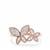 1/3ct Diamond 9K Rose Gold Butterfly Ring 