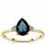 London Blue Topaz & Diamond 9K Gold Ring