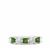 Chrome Diopside Ring with White Zircon in Sterling Silver 1.03cts
