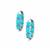 Sleeping Beauty Turquoise Earrings in Rhodium Flash Sterling Silver 2.60cts