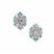 Pink Spinel, Ratanakiri Blue Zircon Earrings with White Zircon in Sterling Silver 2.95cts