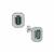Indicolite Earrings with Diamond in Platinum 950 1.41cts