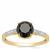 Black Diamond Ring with Diamond in 9K Gold 2.20cts