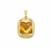 Diamantina Citrine Pendant in Two Tone Gold Plated Sterling Silver 8.60cts