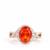 Mexican Fire Opal Ring with Diamonds in 18K Gold 2.36cts