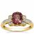 Burmese Spinel Ring with Diamonds in 18K Gold  2.76cts
