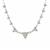 Champagne Serenite Necklace with White Zircon in Sterling Silver 4.65cts