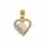 Serenite Pendant with White Zircon in Gold Plated Sterling Silver 1.40cts