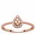 Pink Diamonds Ring in 9K Rose Gold 0.15cts
