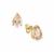  1ct Peach Morganite 9K Gold Earrings