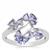 A Tanzanite Ring in Sterling Silver 1cts