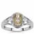 Champagne Serenite Ring with White Zircon in Sterling Silver 1.40cts
