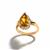 Heliodor Ring with Diamond in 18K Gold 3.25cts