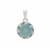 Aqua Chalcedony Pendant with White Zircon in Sterling Silver 3.80cts