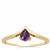 Natural Purple Sapphire Ring in 9K Gold 0.35cts 