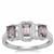 Burmese Spinel Ring with White Zircon in Sterling Silver 1.49cts
