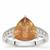Guyang Sunstone & White Zircon Sterling Silver Ring ATGW 3.70cts