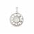 Rainbow Moonstone Pendant with White Topaz in Sterling Silver 4.43cts