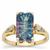 Multi-Colour Topaz Ring with White Zircon in 9K Gold 5.30cts