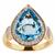 Santa Maria Aquamarine Ring with Diamond in 18K Gold 4.78cts