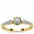Lehrer TorusRing Montana Sapphire Ring with Diamond in 18K Gold 0.35ct