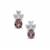 Mahenge Purple Spinel Earrings with White Zircon in Sterling Silver 0.90ct