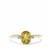 Ambilobe Sphene Ring with White Zircon in 9K Gold 1.50cts