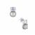 Kaori Freshwater Cultured Pearl Earrings with White Topaz in Sterling Silver (7mm)