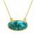 Chrysocolla Malachite Pendant Necklace in Gold Plated Sterling Silver 16.25cts