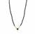 Black Onyx Necklace with White Zircon in Gold Tone Sterling Silver 50.86cts